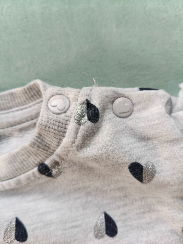 Robe pull chaud fille Zeeman gris coeurs 68 cm - photo numéro 4