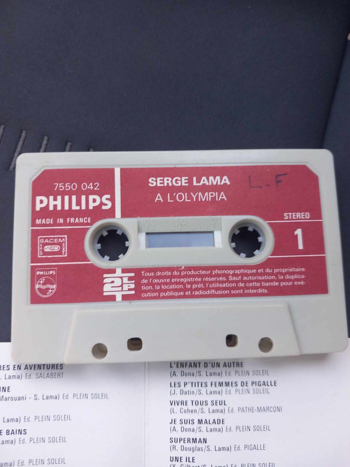 Cassette audio de Serge Lama à l'Olympia - photo numéro 6
