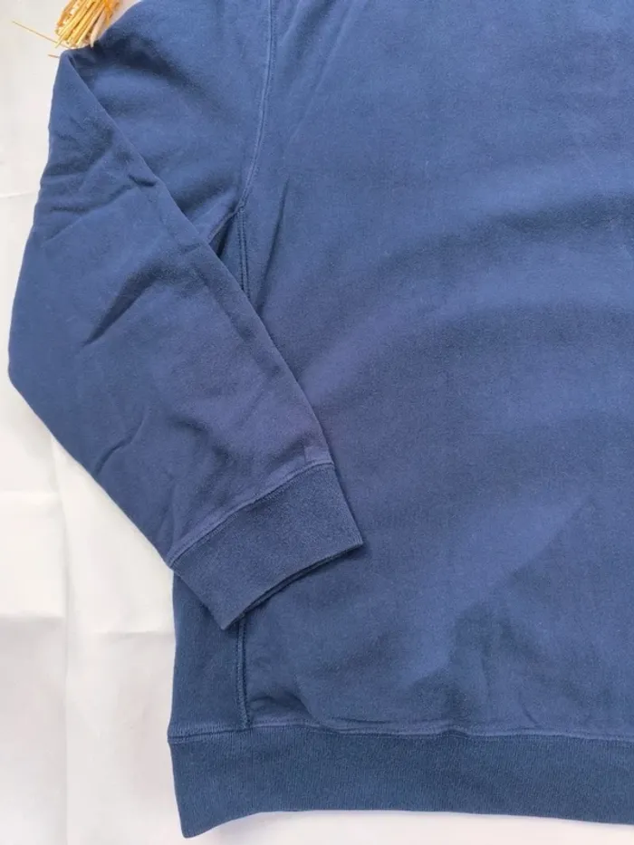 Pull homme 1/4 zippé Ralph Lauren taille XL Bleu avec col rayé jaune - photo numéro 14