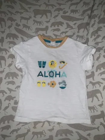 T-shirt boutons derrières 9 mois obaibi