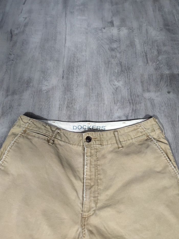 Pantalon Dockers Chino D2 Straight Fit Beige Taille W34-L30 Homme - photo numéro 3