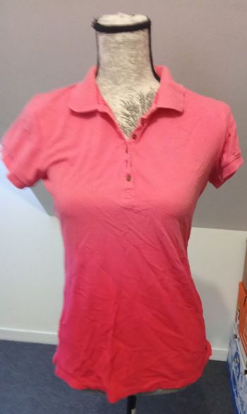 Polo manche courte femme bonobo taille s ou 36 dégradé de rose