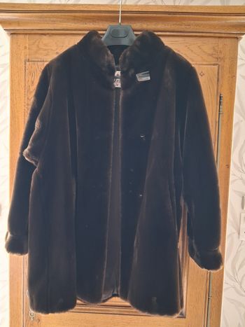 Veste fourrure doublée marron