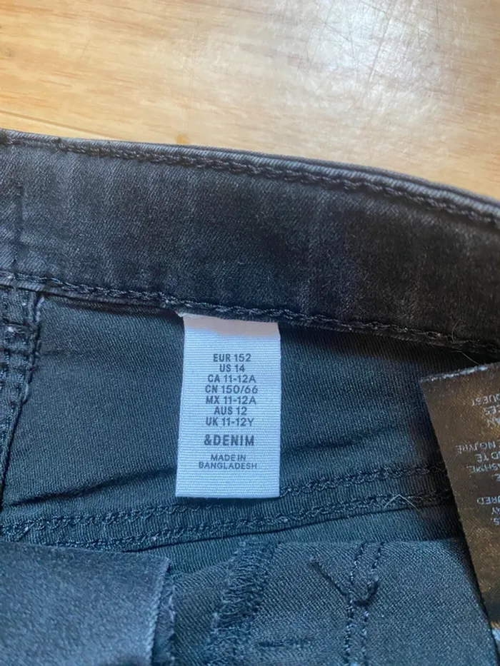 Short en jean noir fille taille 12 ans - photo numéro 4