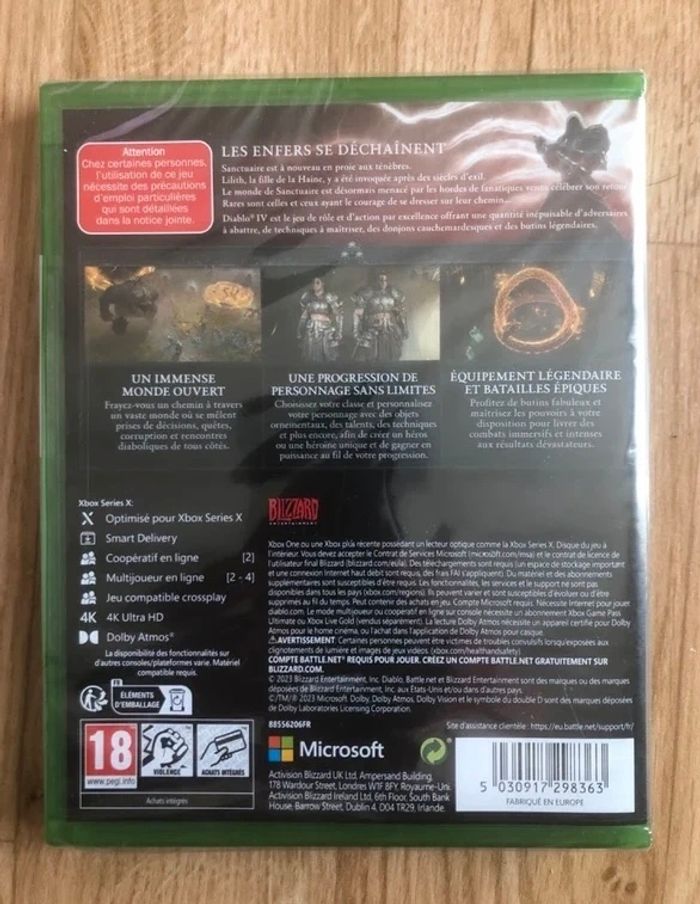 Jeu diablo IV x box one serie x neuf sous blister, version française Neuf scellé - photo numéro 2