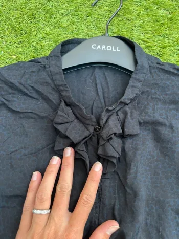 Chemise légère imprimé léopard bleu Zara taille S