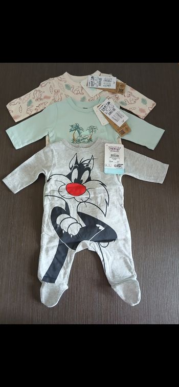 Lot 3 pyjamas garçon en coton disney 50 cm 0 mois