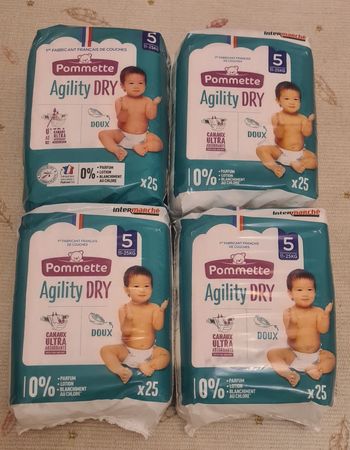 Lot de 4 paquets de couche