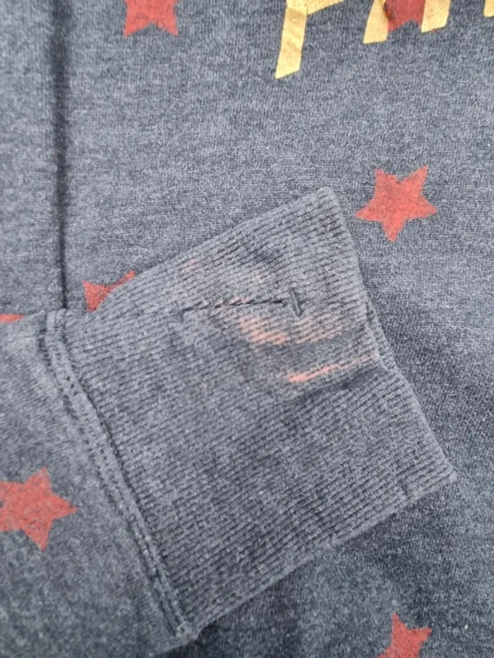 Sweat Tommy Hilfiger bleu à étoiles – Taille L Femme (mesures en photos) - photo numéro 6
