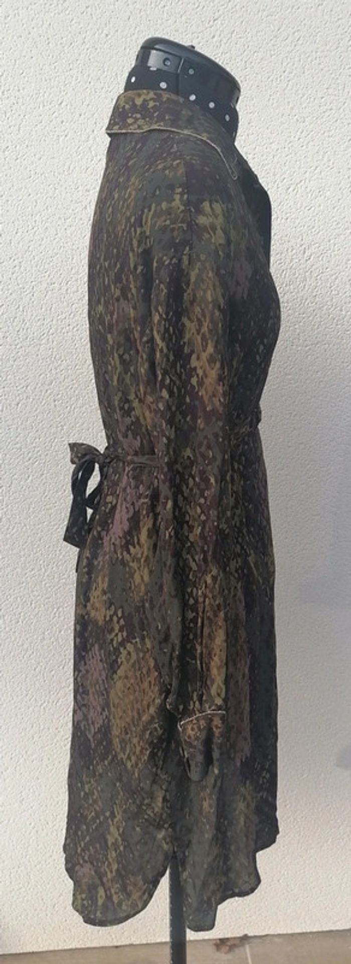 Robe fluide militaire kaki violet Taille M Ottod'ame - photo numéro 6