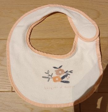 Lot de 5 bavoirs à scratch pour bébé fille 