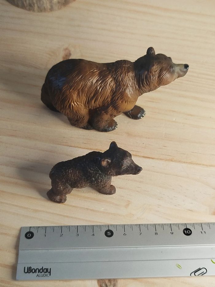 PAPO Schleich Ours brun et son ourson Figurine animal de la forêt - photo numéro 10