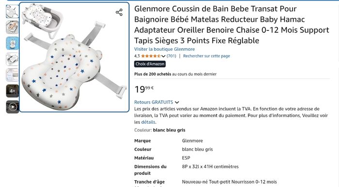 Coussin de bain 0-12 M - photo numéro 4