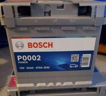 BOSCH POWER P0002 52AH 470A Batterie auto.