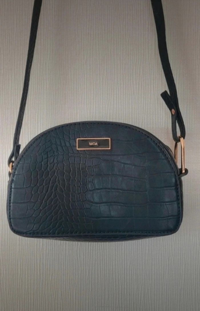 Sac en bandoulière noir écailles MOA