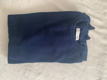 Pull bleu nid d’abeille