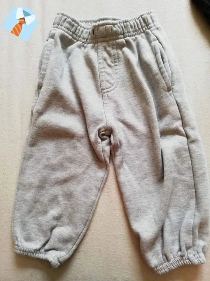 Pantalon Blanc Cassé/Gris "Rebel Boy" - Taille 12/18 Mois (86 cm)