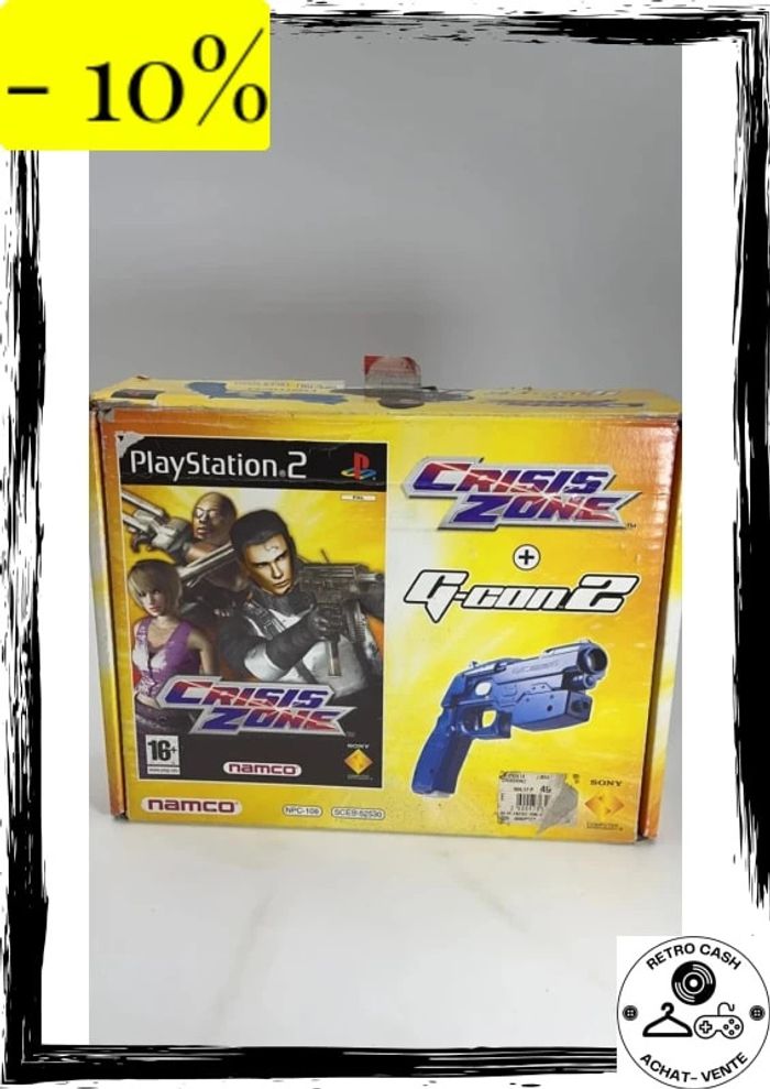 Jeu Sony Playstation 2 PS2 Pack Crisis Zone + G-Con 2