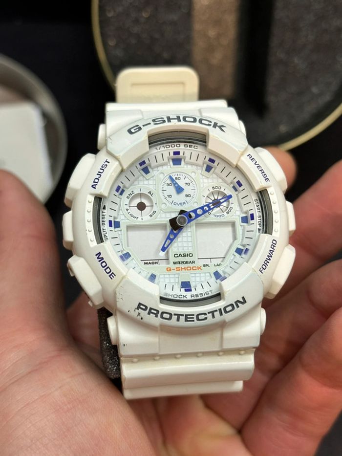 Montre casio G shock blanc analogique digital 5081 GA-100A - photo numéro 3