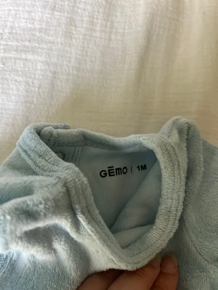 Pyjama bleu taille 1 mois - photo numéro 2