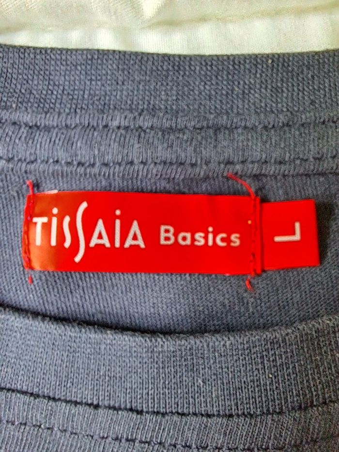 T shirt bleu marine palmier taille L - photo numéro 3