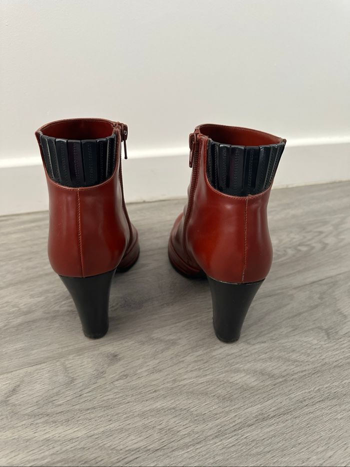 Bottines en cuir marron rouille Alfie Karine Arabian T37,5 - photo numéro 5