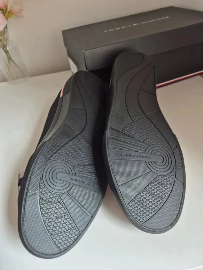 Tommy Hilfiger Baskets Vulcanisées Homme mixte Taille 40 Core Corporate Canvas Basses, Noir - photo numéro 4