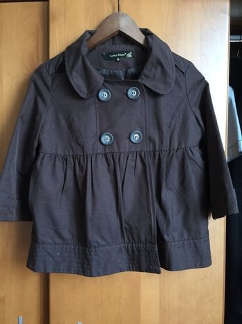 Veste marron courte taille 36 neuve