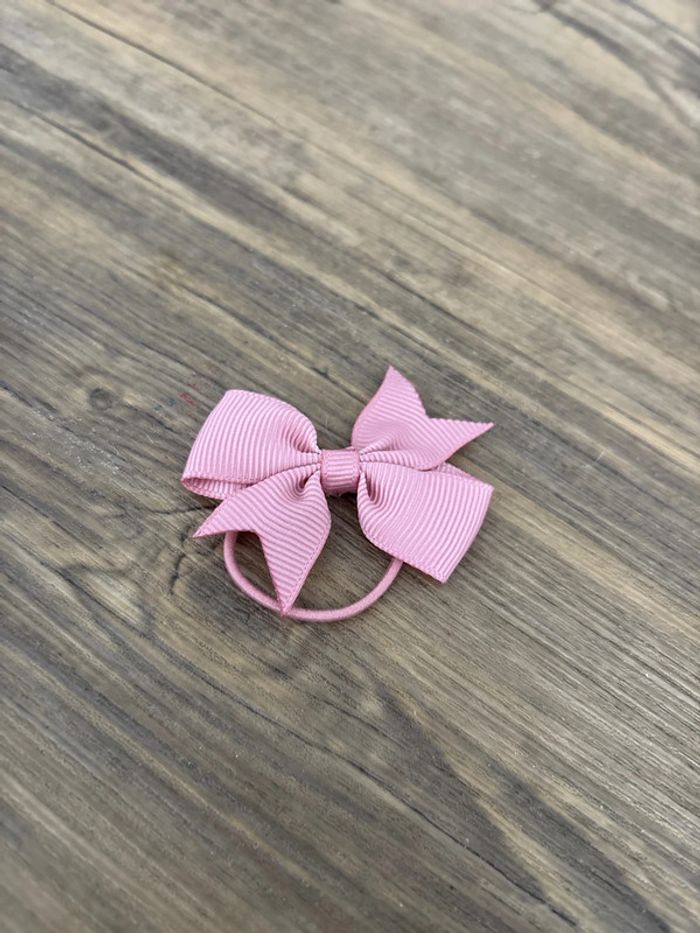 Élastiques à cheveux noeuds vieux rose