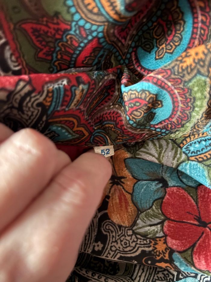 Veste / chemisier vintage fleuri – Taille 52 – Fabriqué en France – Motif bohème – Années 90 - photo numéro 6
