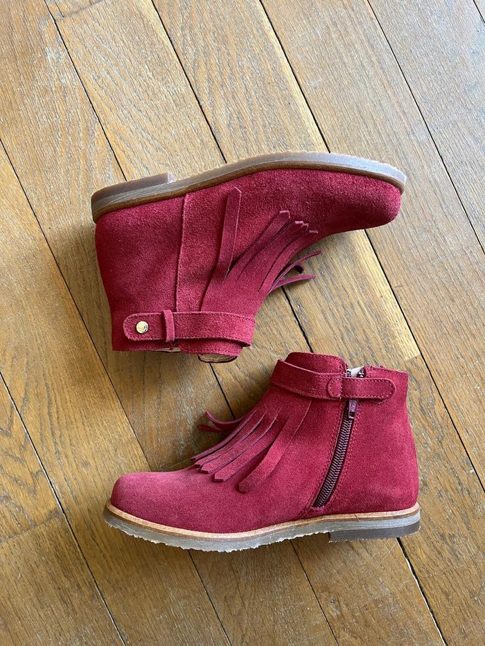 Bottines rouges Jacadi 31 neuves - photo numéro 3