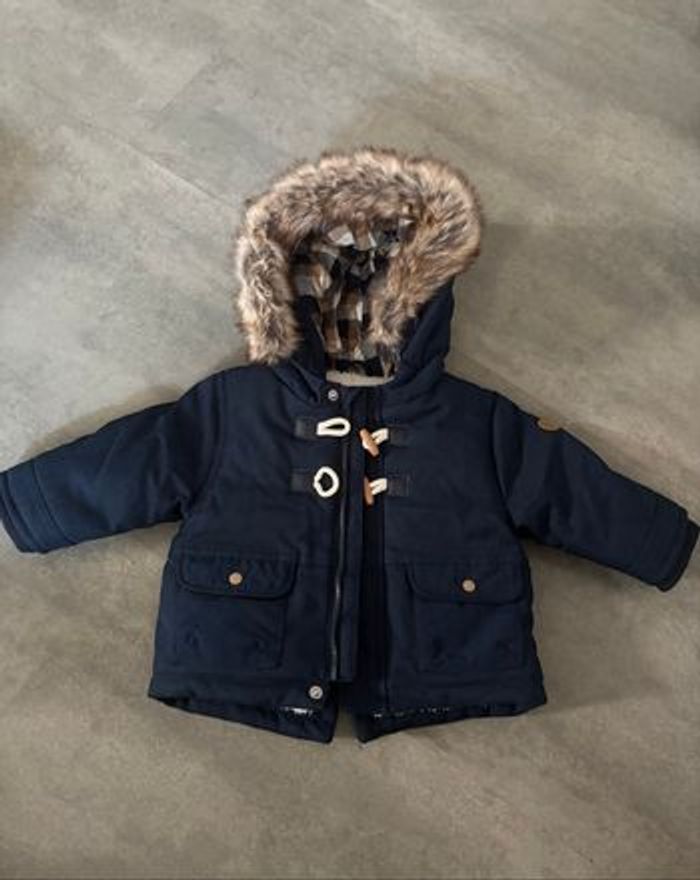 Parka Okaïdi avec fourrure à l’intérieur 6 mois