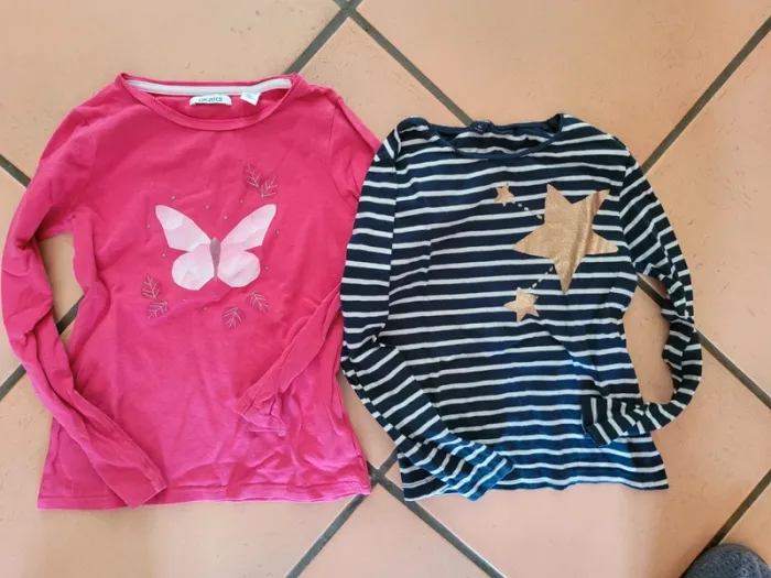 Lot t shirt manches longues 8 ans