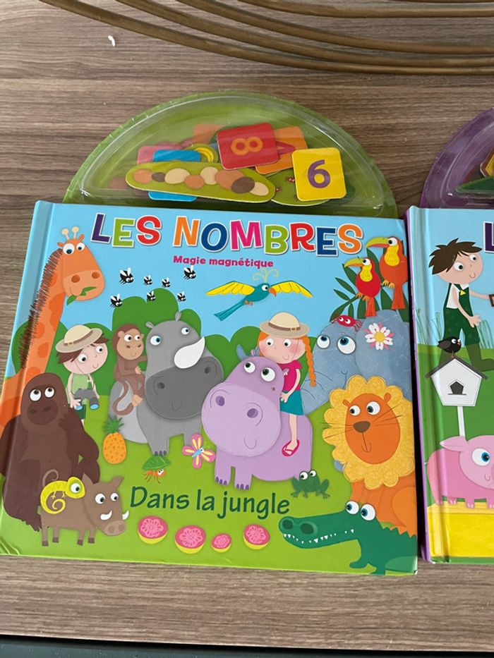 Lot de 2 livres cartonnés aimantés les nombres et les formes - photo numéro 4