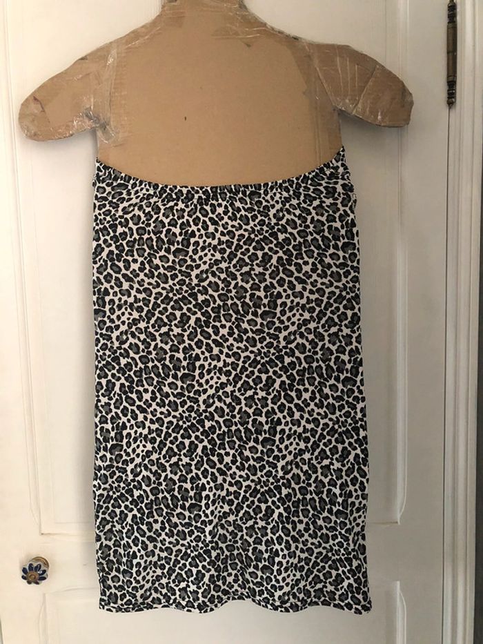 BB27- Robe bustier imprimée avec strass T unique (34/40) NEUVE - photo numéro 2