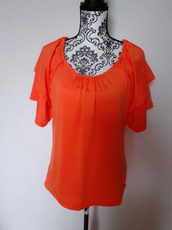 Blouse fluide orange