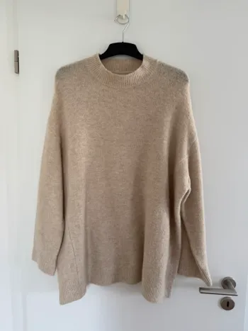 Oversized Rockamora Pullover Stretch Pulli Gr. L in creme beige