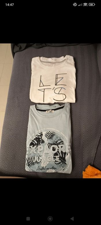 Deux tee shirt manche courte homme