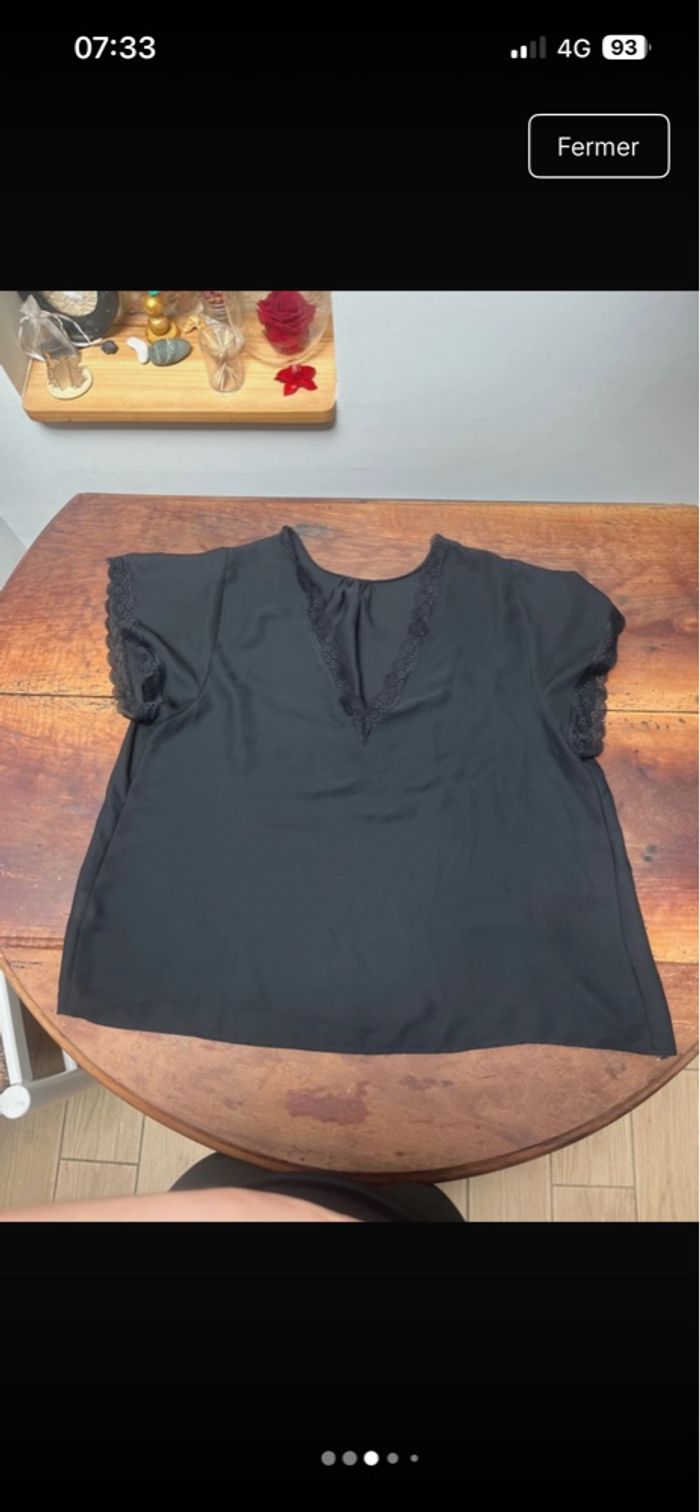 Haut noir Zara décolleté dans le dos - photo numéro 3