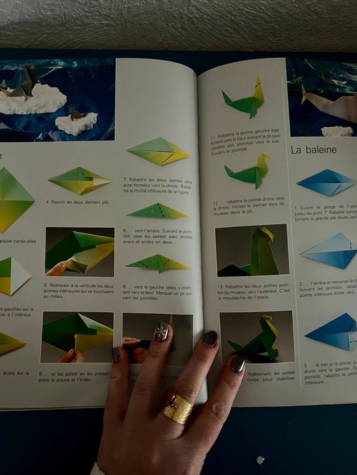 Livre et feuilles d’origami - photo numéro 2