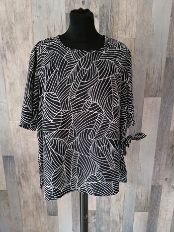 Blouse feuillage marine 44