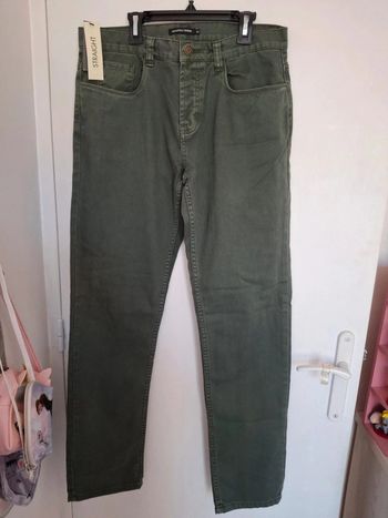 Pantalon jeans vert foncé monoprix homme neuf taille L 40