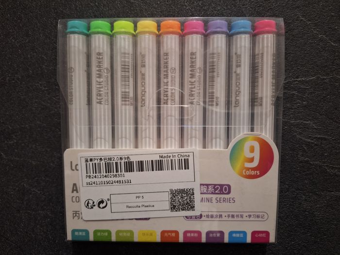 Lot de 9 crayons feutres acryliques Dopamine Series 2.0 neuf