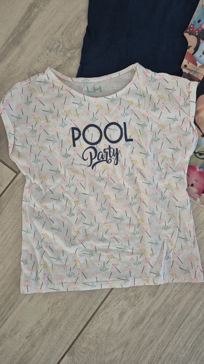 Lot t-shirt fille 10 ans - photo numéro 4
