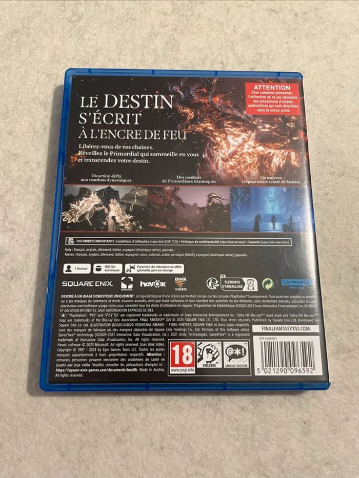 Final Fantasy XVI Jeu PlayStation 5 FR - photo numéro 3