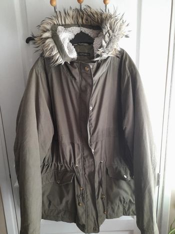 Manteau Kaki à capuche