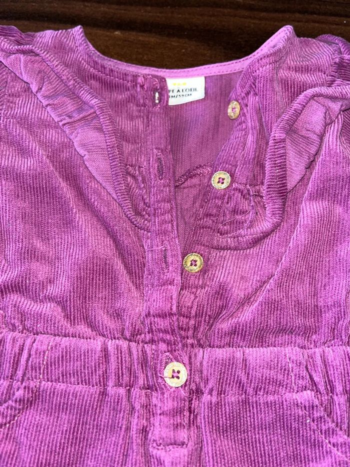 Combishort manche mes longues en velour - photo numéro 2