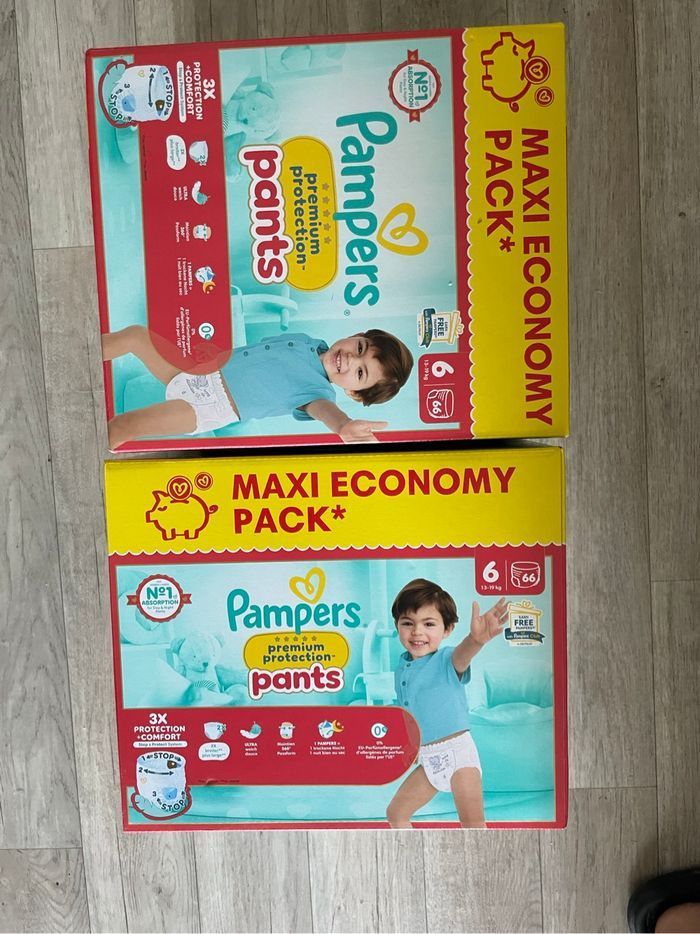 Mega pack de 132 couches pampers premium protection pants  taille 6 neuf
