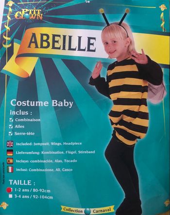 Déguisement abeille 