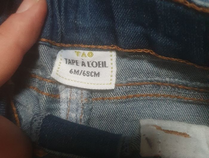 Lot de deux jeans type slim 6 mois - photo numéro 9